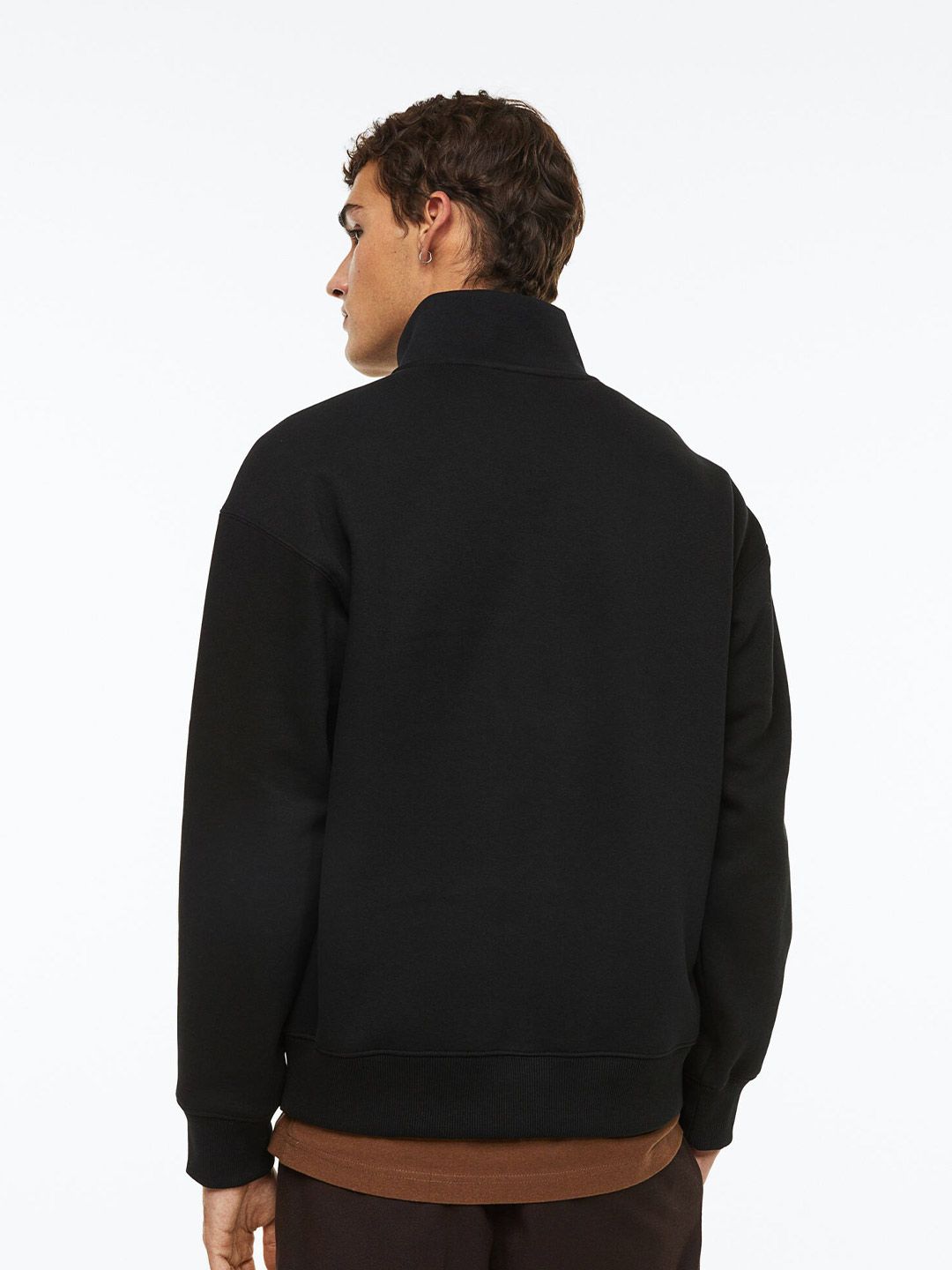  H&M Men Relaxed Fit Zip-Top Sweatshirt