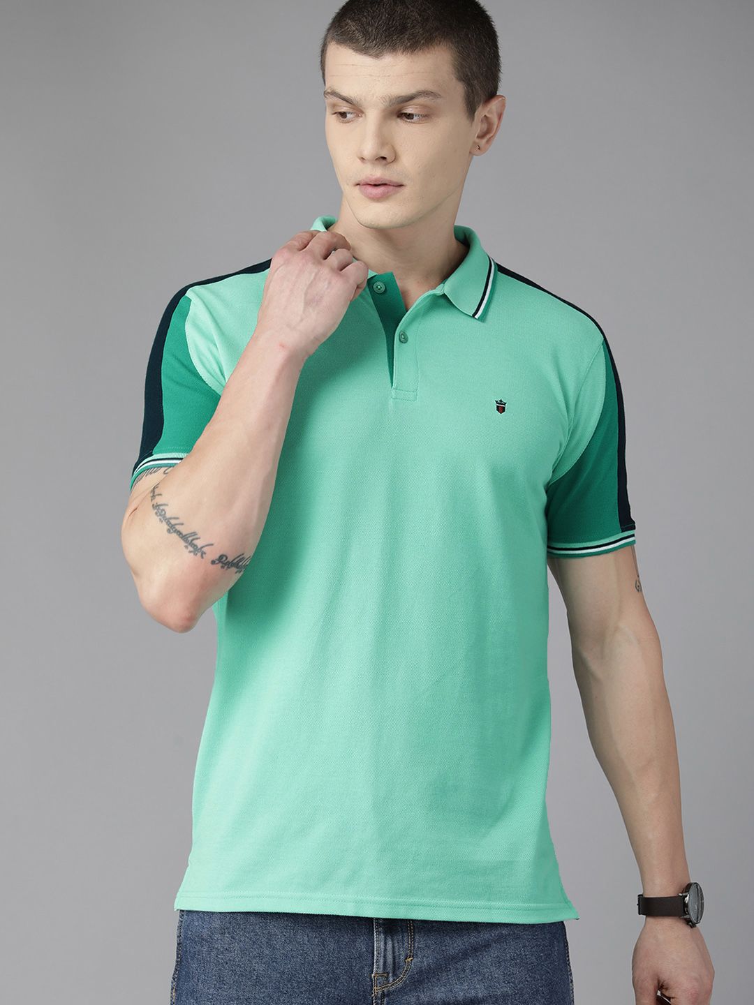  Louis Philippe Sport Polo Collar Slim Fit T-shirt