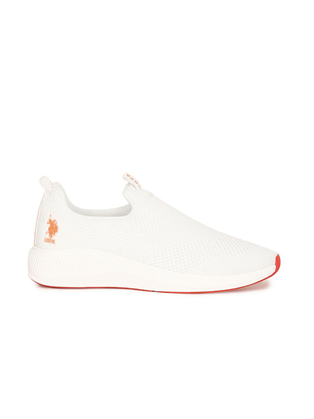 U.S. Polo Assn. U S Polo Assn Men Off White Textile Walking Sports Shoes