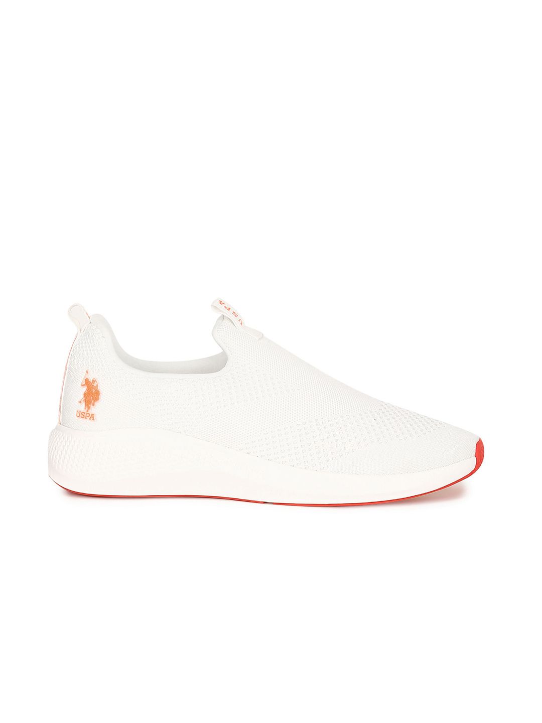 U.S. Polo Assn. U S Polo Assn Men Off White Textile Walking Sports Shoes