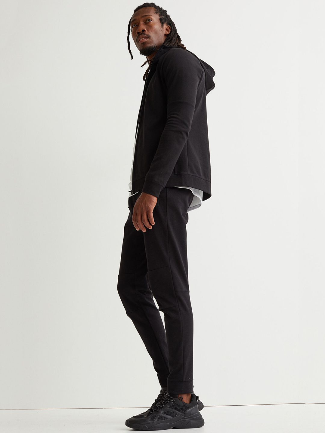  H&M Men Black Slim Fit Sports Joggers