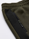  Puma Men Olive Green & Black Colourblocked DryCELL Slim Fit Track Pants