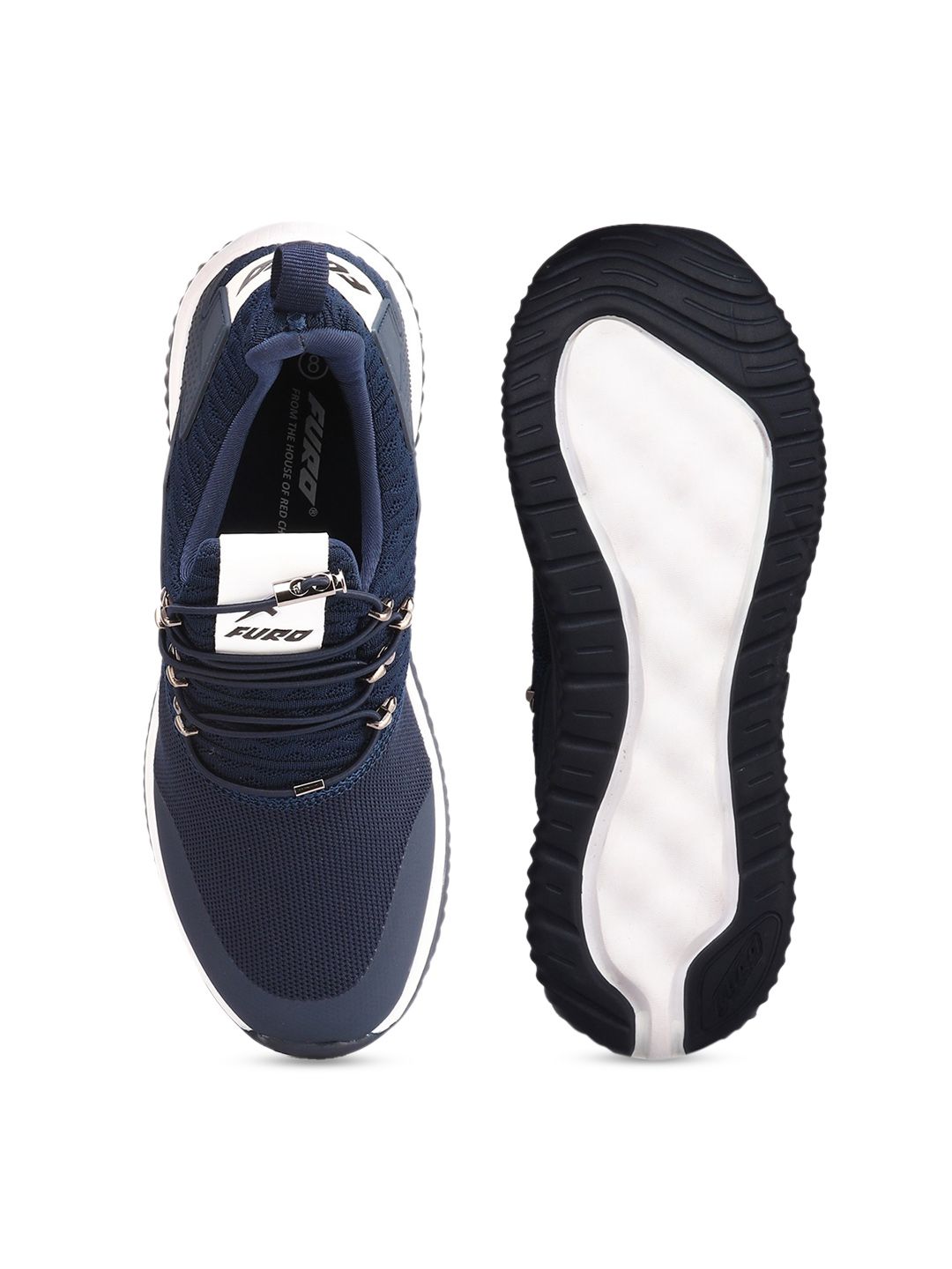 FURO By Red Chief Men Navy Blue & Black Mesh Walking Shoes