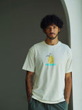  Bonkers Corner Cream-Coloured Oversized Conversational Printed Cotton T-shirt