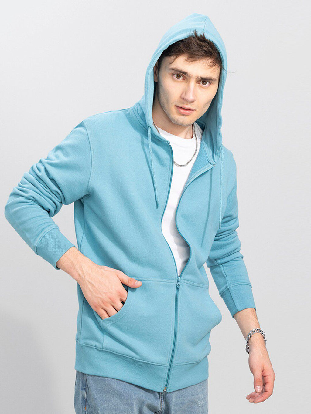  Snitch Men Blue Hooded Sweatshirt
