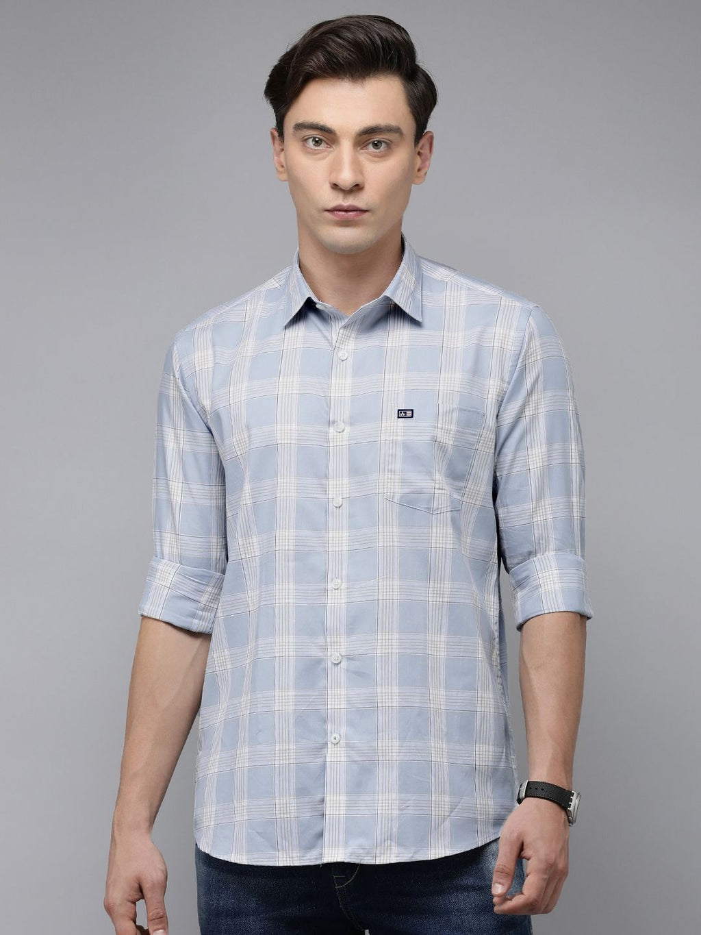  Arrow Sport Manhattan Slim Fit Checked Pure Cotton Casual Shirt
