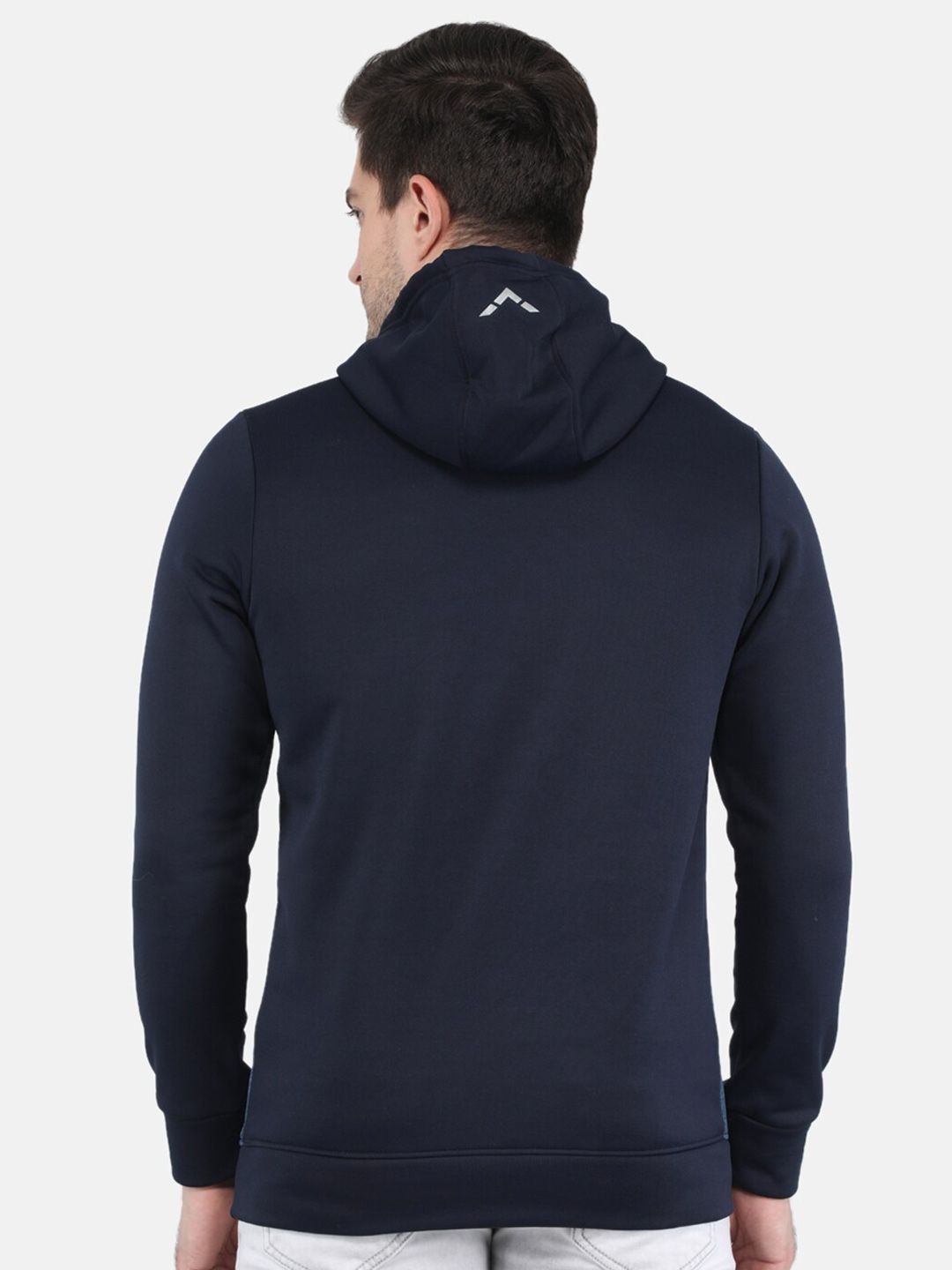  Rock It Men Black Colourblocked Hooded Sports Sweatshirt