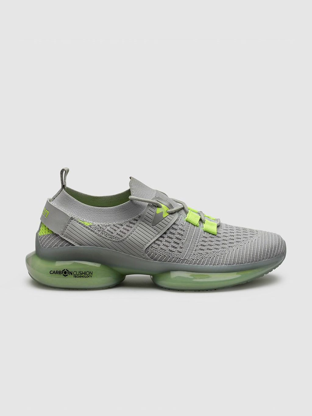  ASIAN Men Grey Mesh Running Non-Marking Lace-Up Shoes