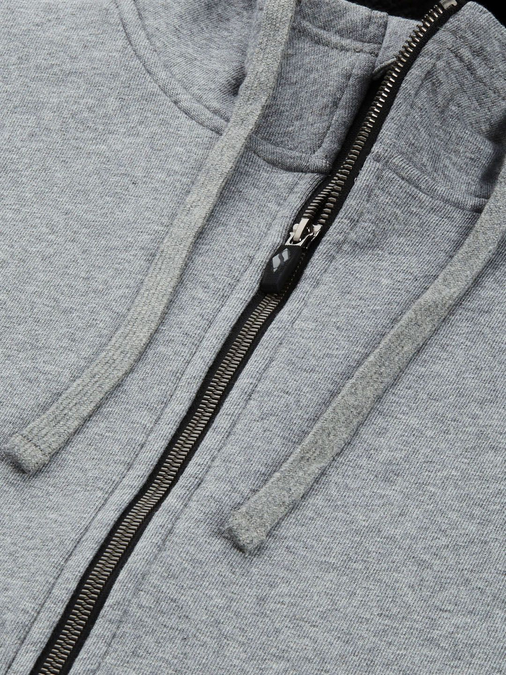  Skechers Men Grey Melange Solid Hooded Sweats Lounge Sherpa Sweatshirt