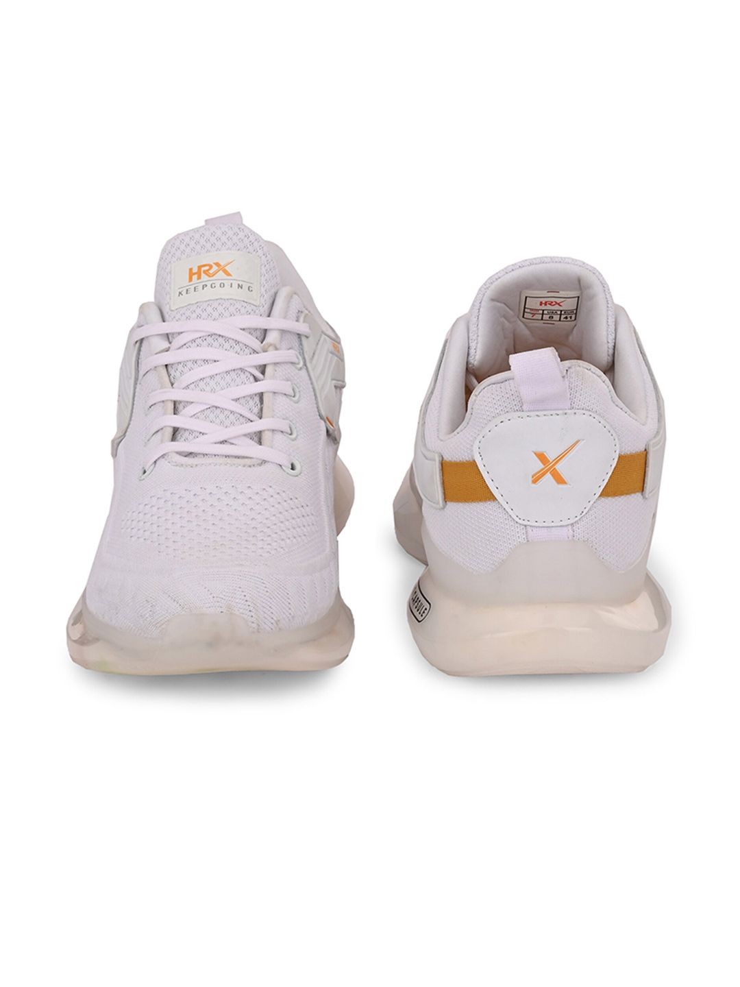  HRX By Hrithik Roshan Men White & Cream Coloured Mesh Non-Marking Walking Shoes