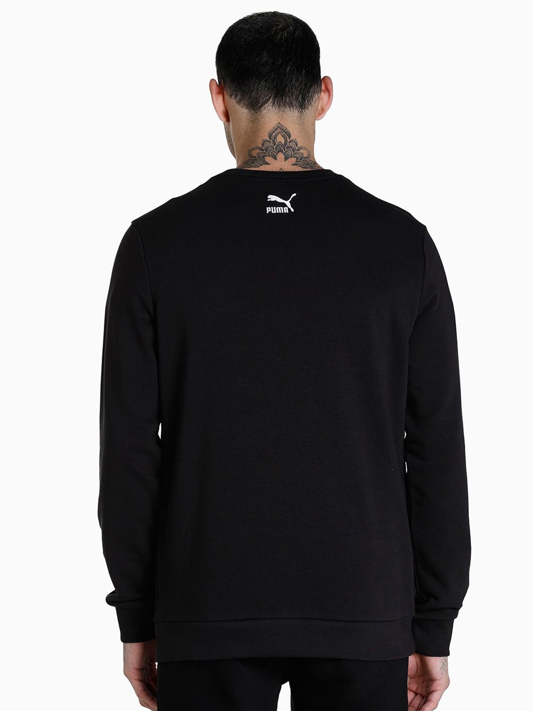  Puma Men Black Summer Squeeze Crew II Printed Regular Fit Sweatshirt