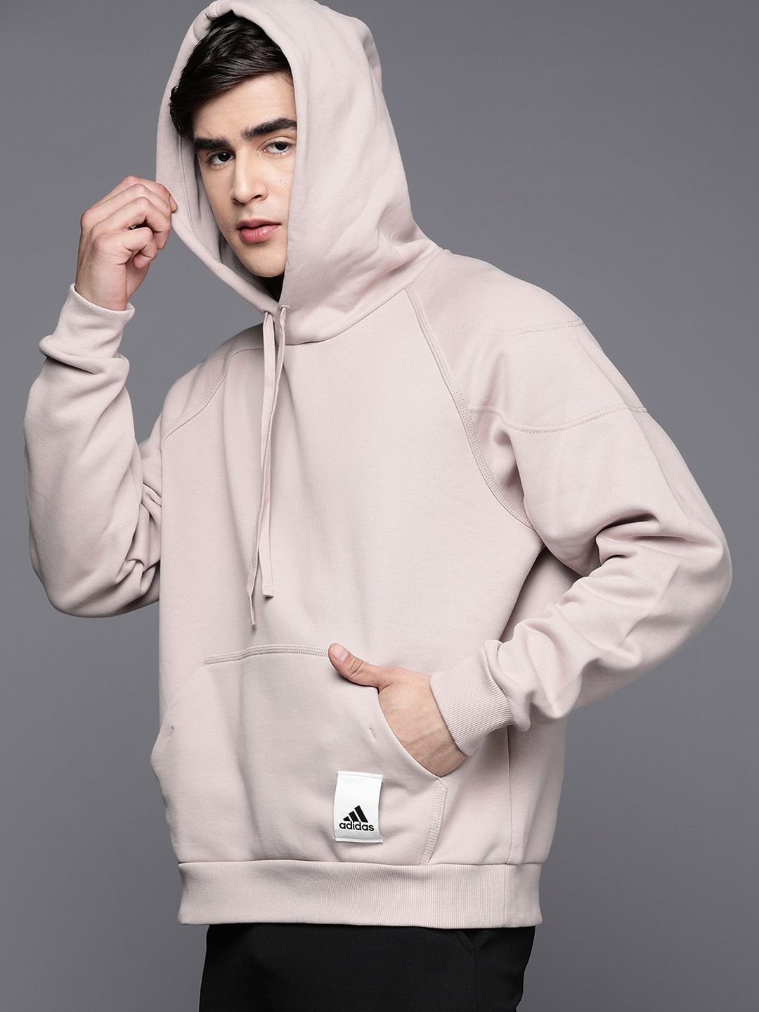  ADIDAS Men Fleece Hooded Sweatshirt