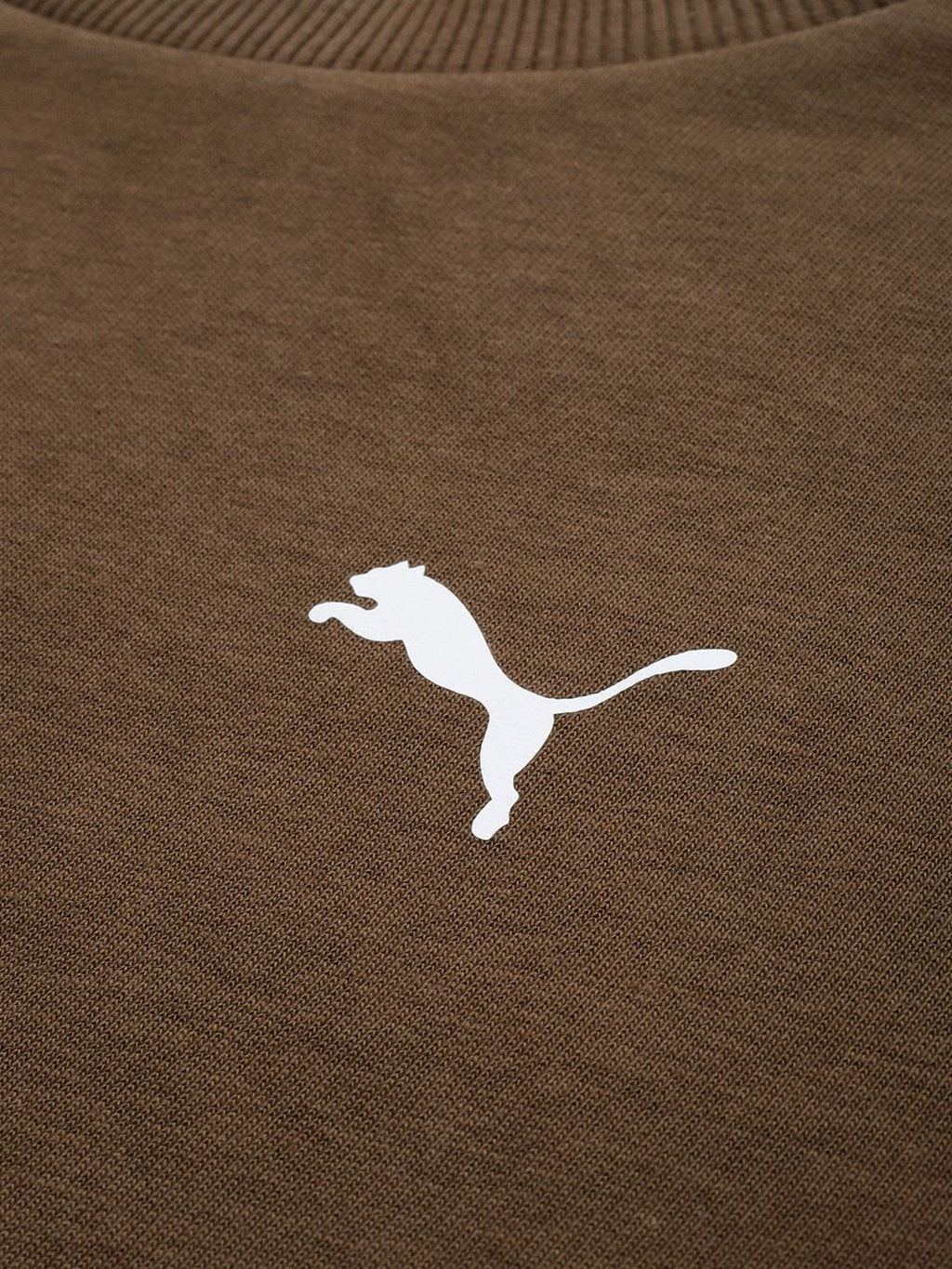  Puma Men Olive Green Crew Regular Fit Sweatshirt With Printed Detail
