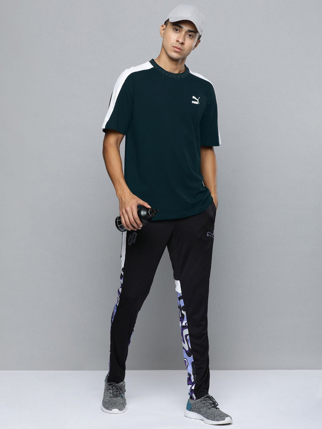  Puma Men Neymar Jr. Creativity Printed Dry Cell Mid-Rise Foot Ball Track Pants