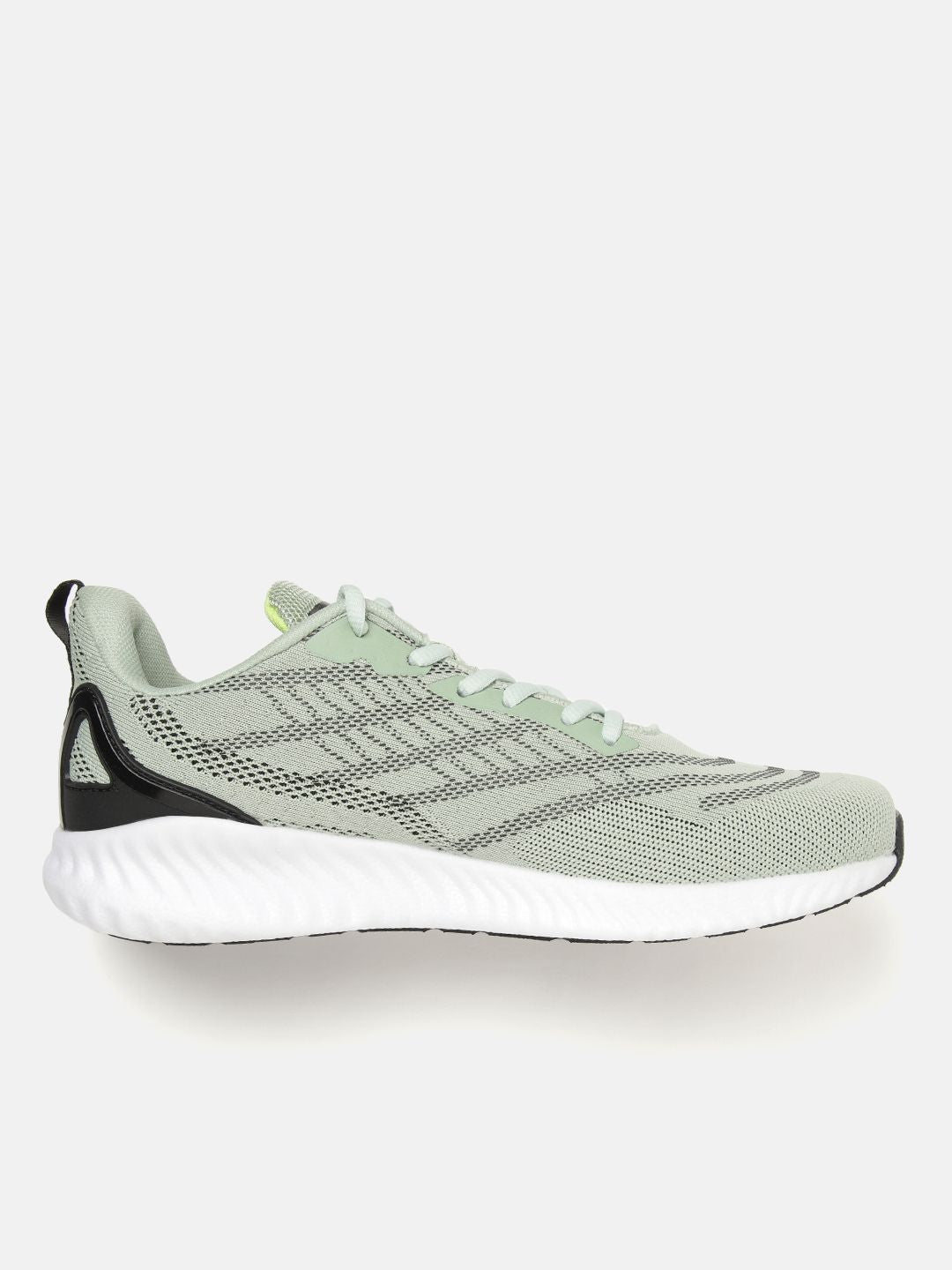  WROGN Men Green & Black Woven Design Running Shoes