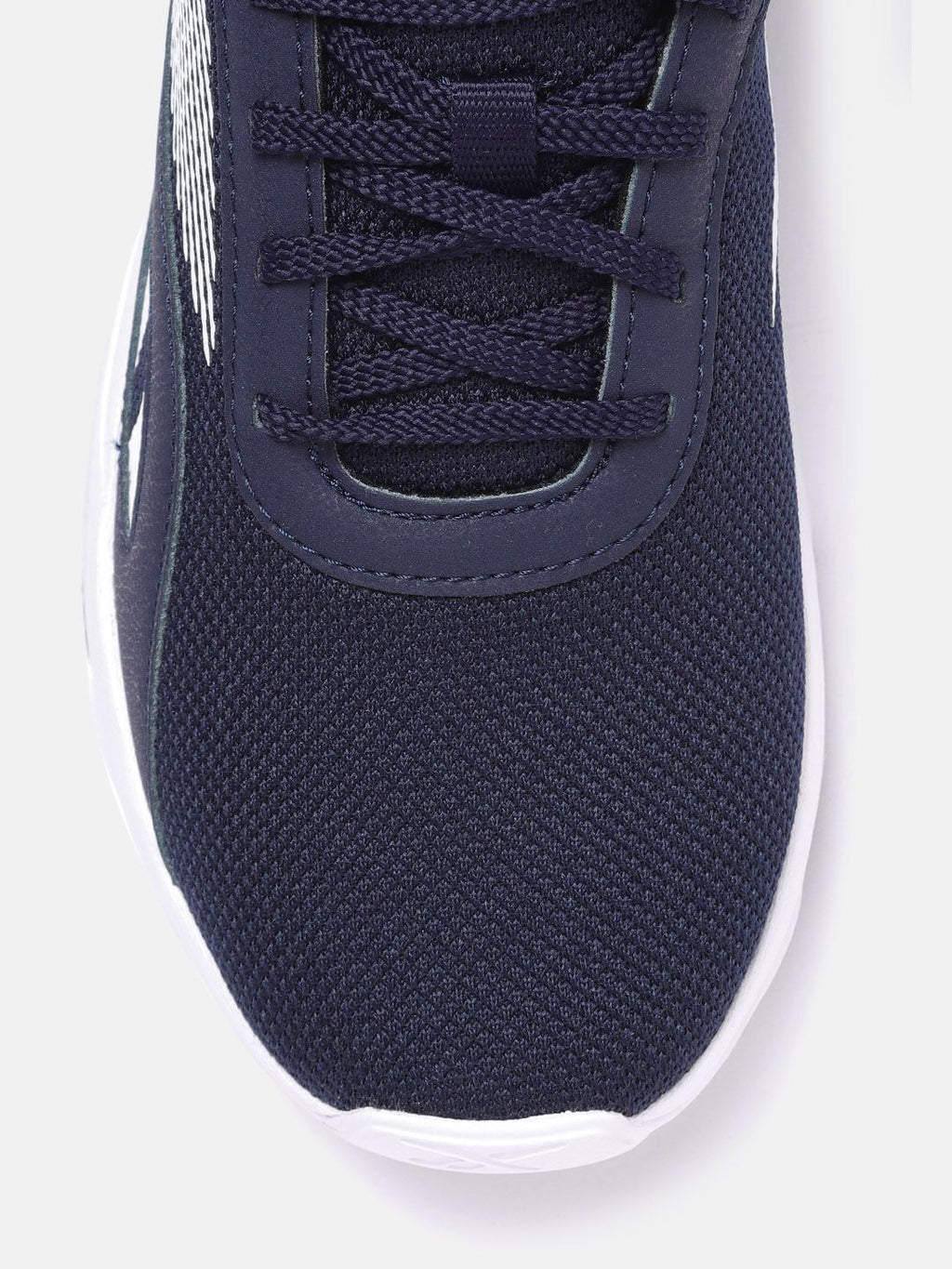  Reebok Men Navy Blue & White Woven Design Conclave Runner Shoes