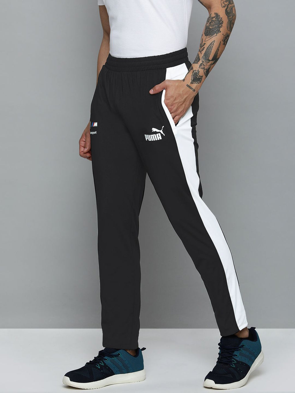  PUMA Motorsport Brand Logo Printed Slim- Fit Track Pants With DryCELL Technology