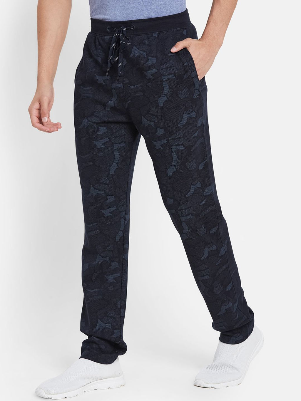  Octave Men Camouflage Printed Cotton Track Pants