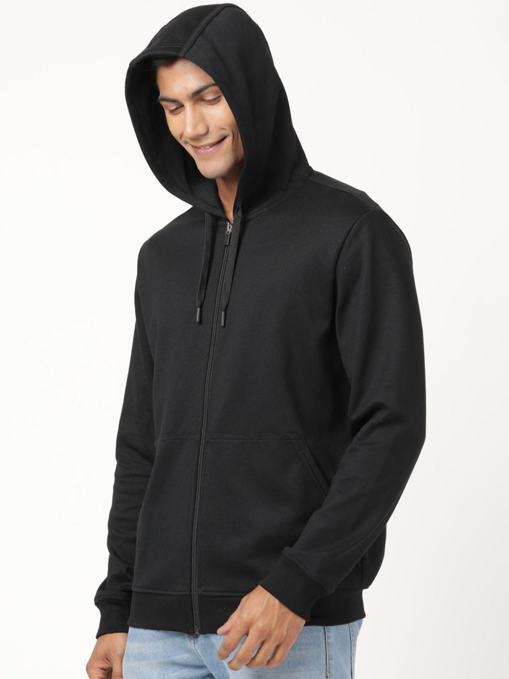  Jockey Men Black Hooded Sweatshirt