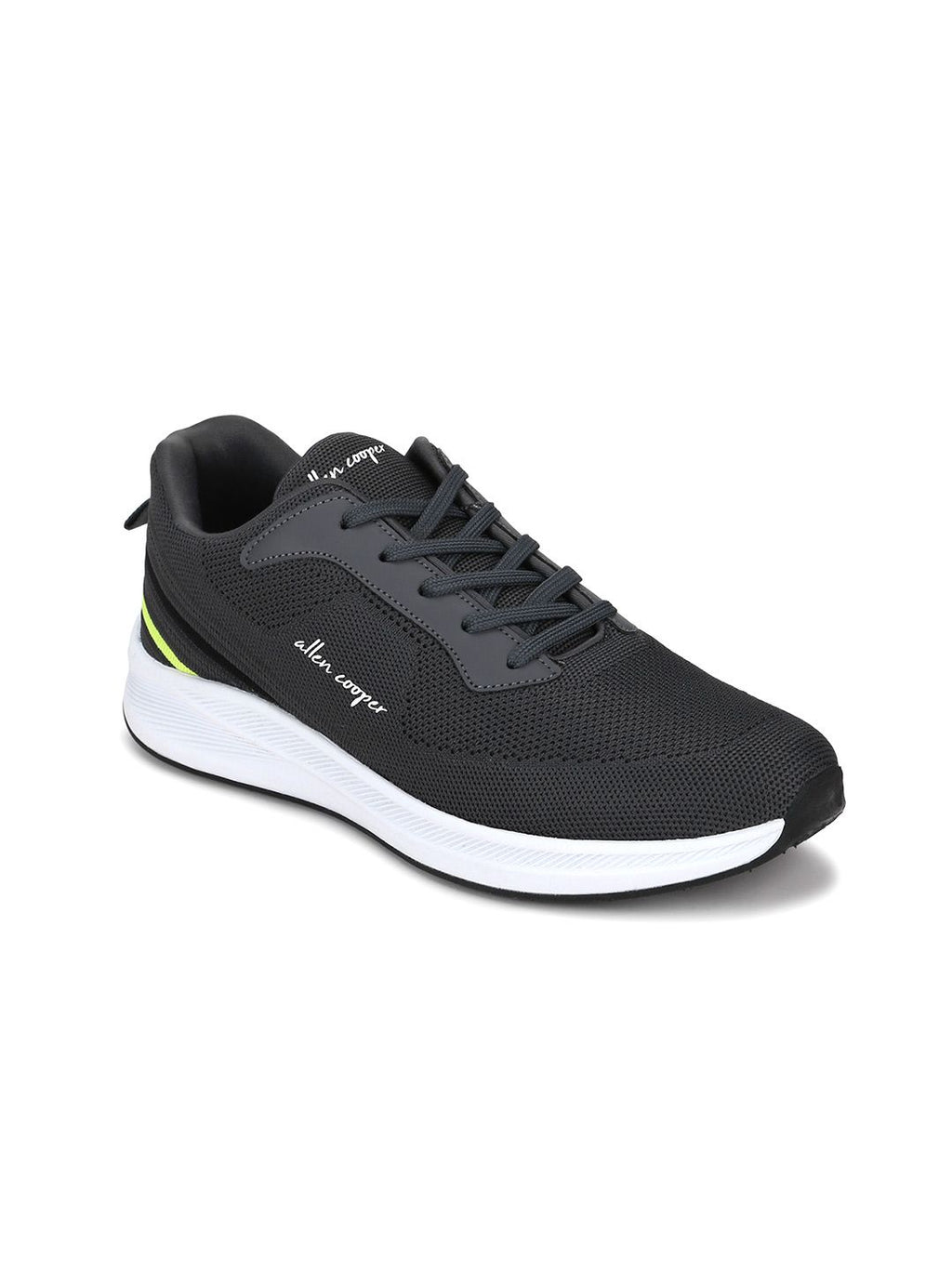  Allen Cooper Men Grey Mesh Running Non-Marking Shoes