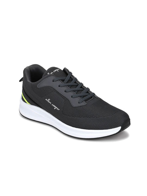  Allen Cooper Men Grey Mesh Running Non-Marking Shoes