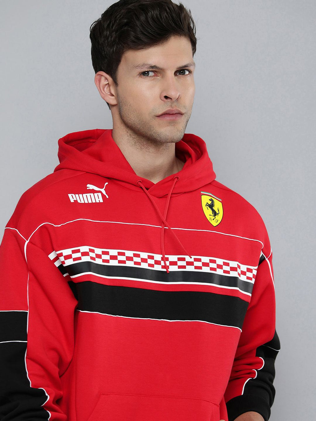 PUMA Motorsport Men Brand Logo Printed Hooded Ferrari Race SDS Regular Fit Sweatshirt