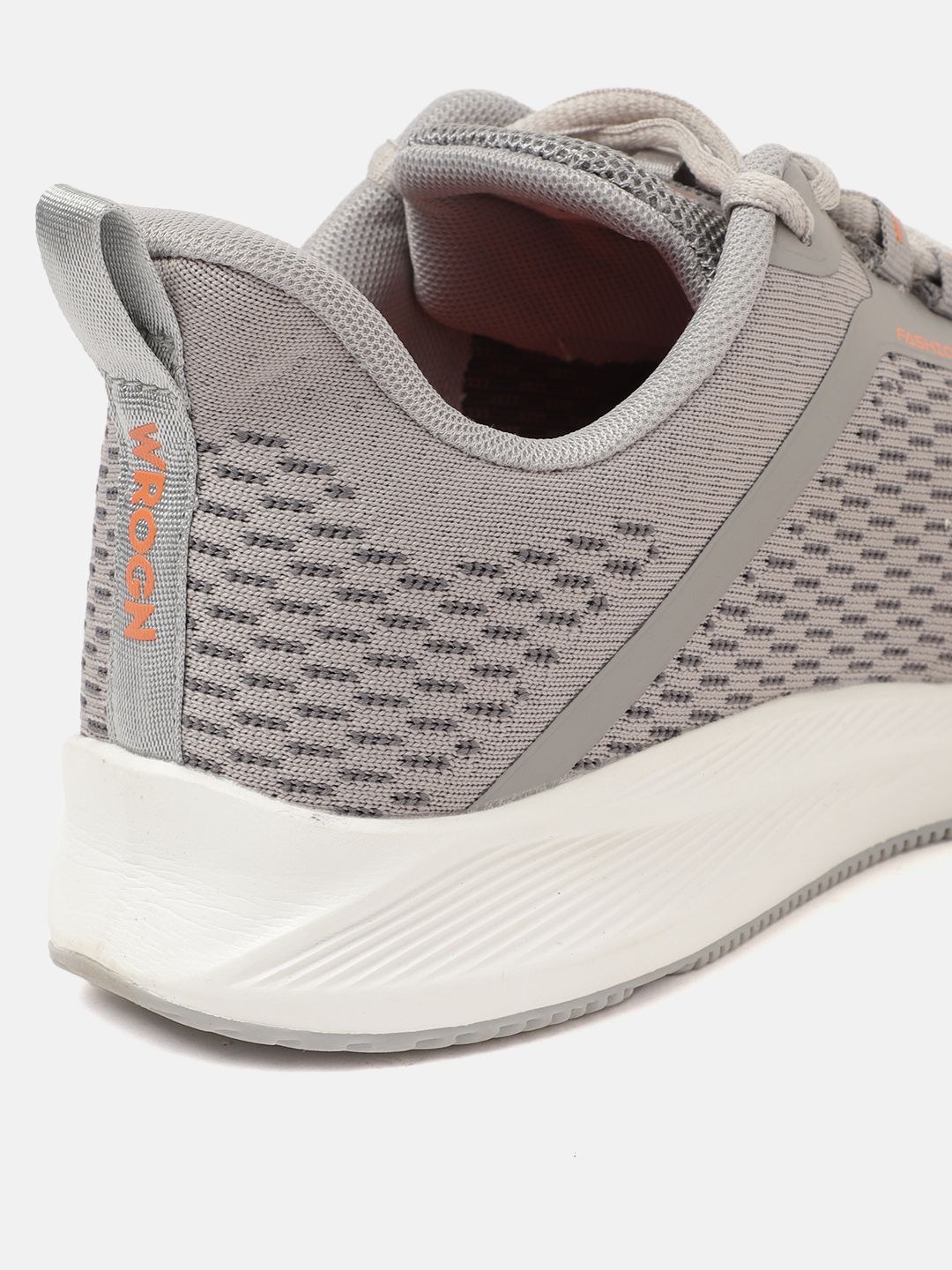  WROGN Men Grey Solid Woven Design Running Shoes