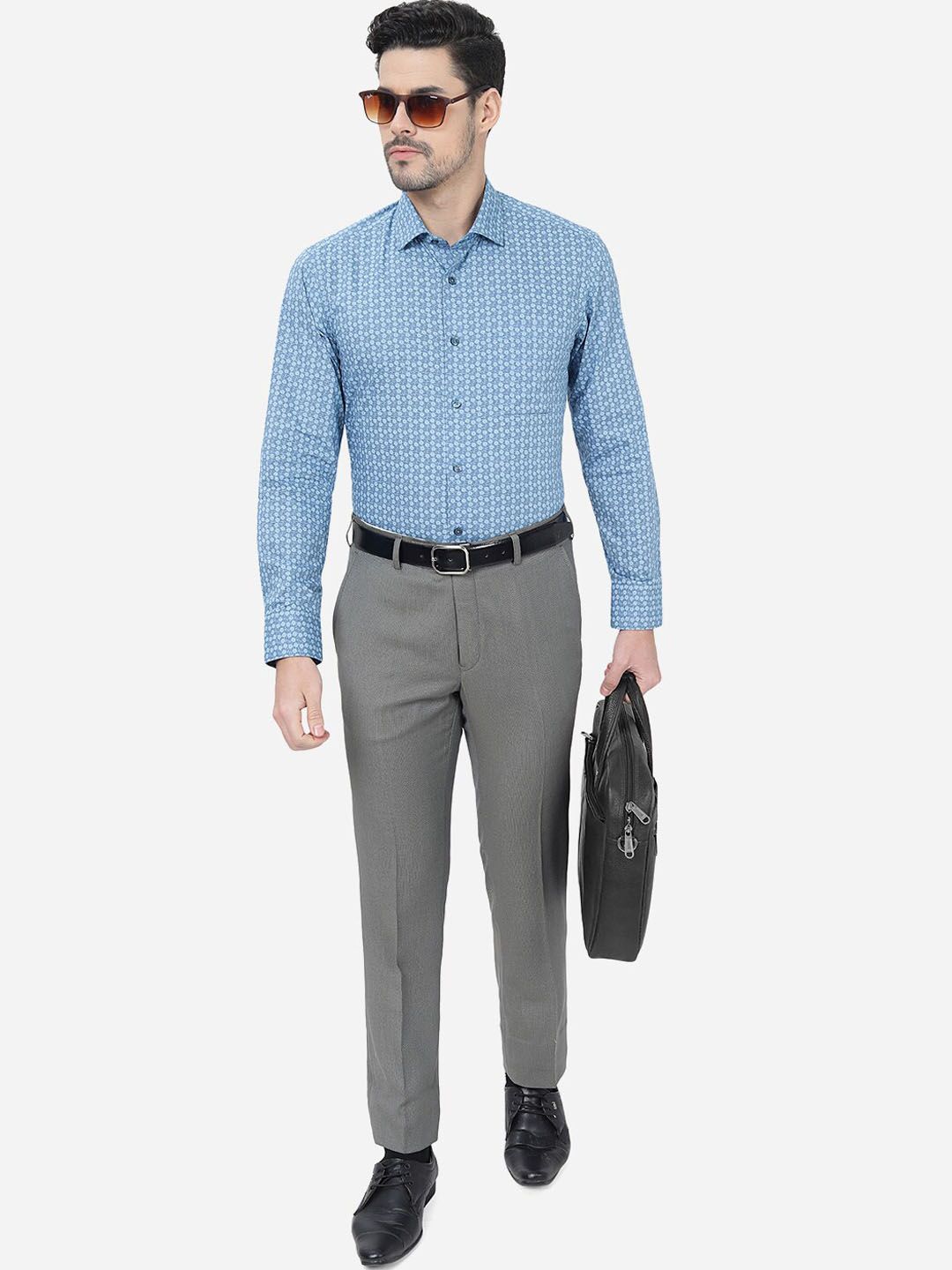  METAL Men Slim Fit Formal Trousers