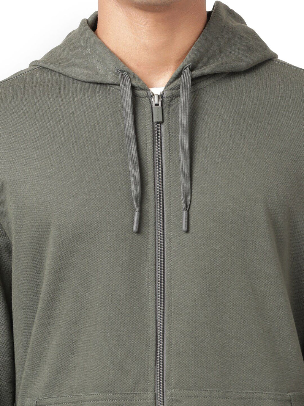  Jockey Men Green Hooded Sweatshirt