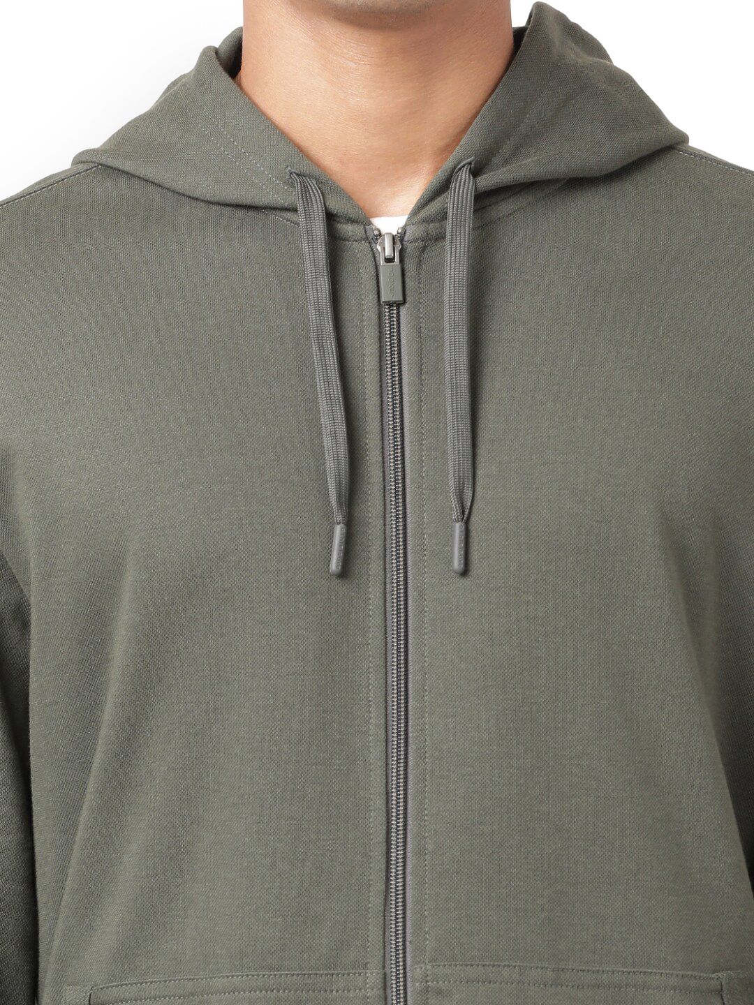  Jockey Men Green Hooded Sweatshirt