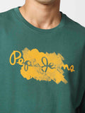  Pepe Jeans Men Green Printed Sweatshirt