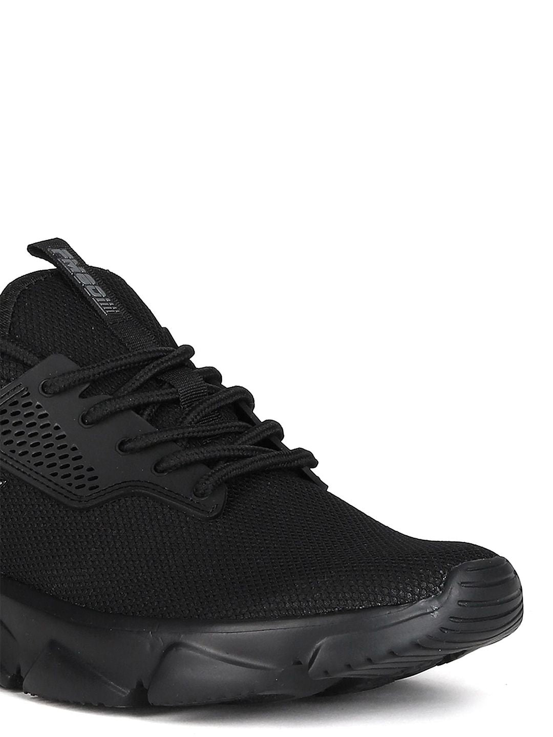  Flying Machine Men Black Mesh Walking Shoes