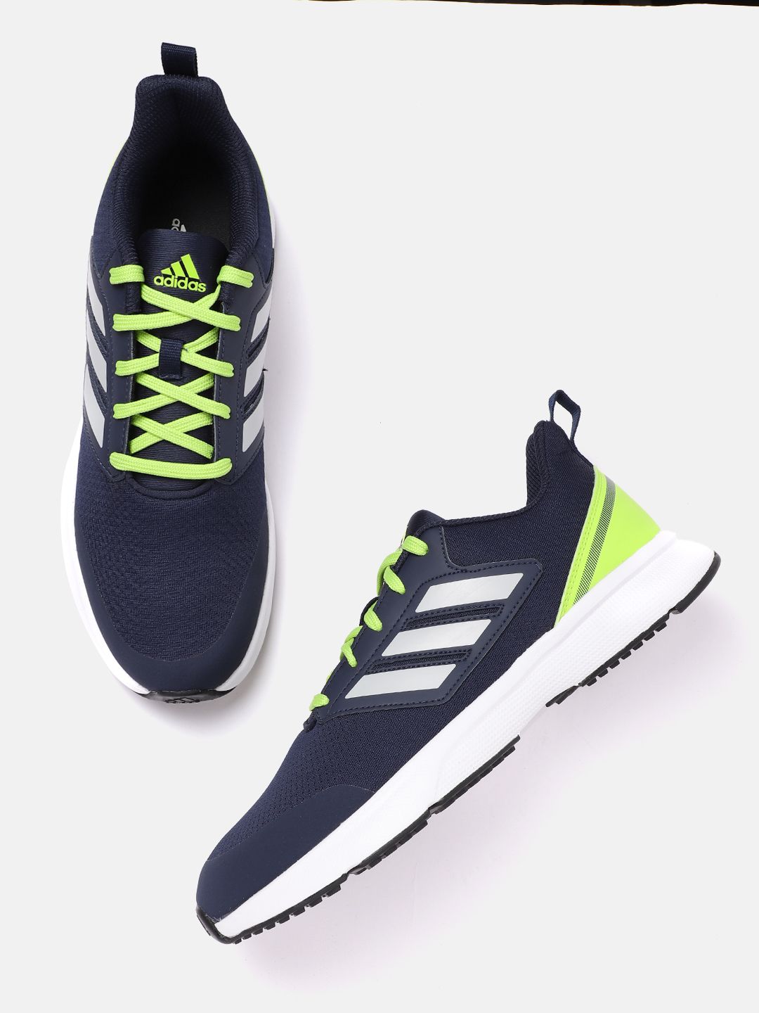  ADIDAS Men Navy Blue Woven Design Stunicon Running Shoes