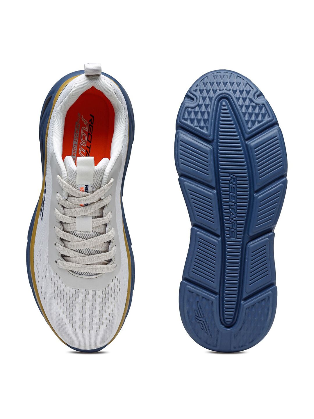  Red Tape Men White Mesh Walking Shoes