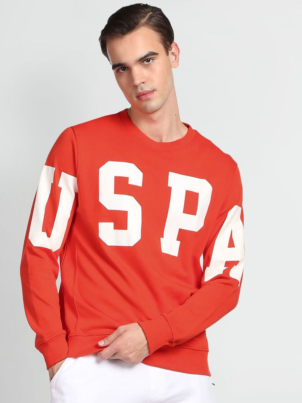 U.S. Polo Assn. Denim Co. Printed Pure Cotton Sweatshirt