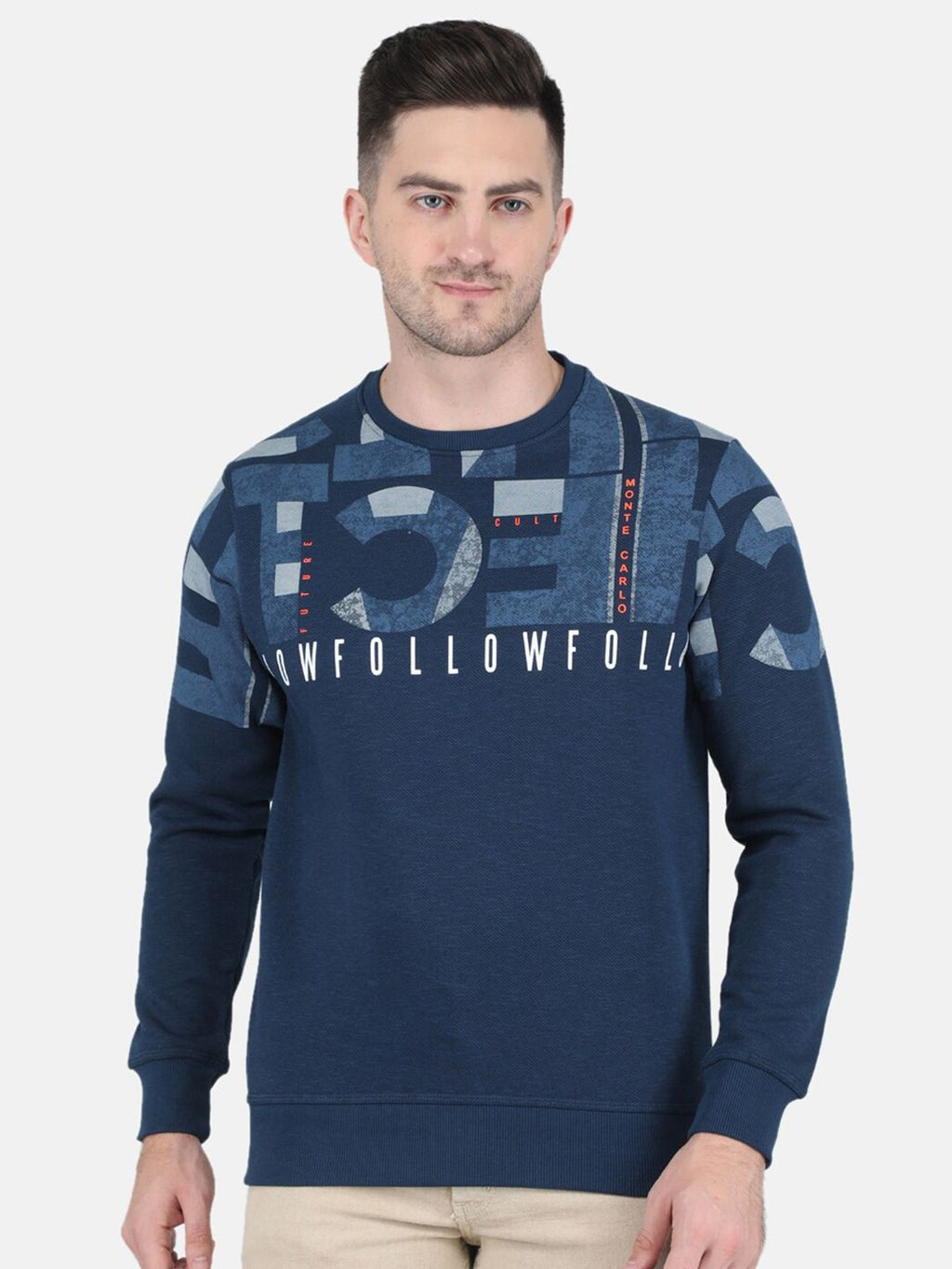  Monte Carlo Men Printed Cotton Sweatshirt