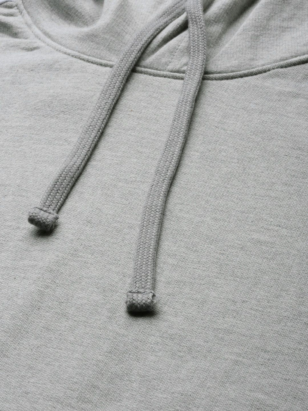  Ether Men Grey Solid Hooded Sweatshirt With Lined Detailed Sleeved