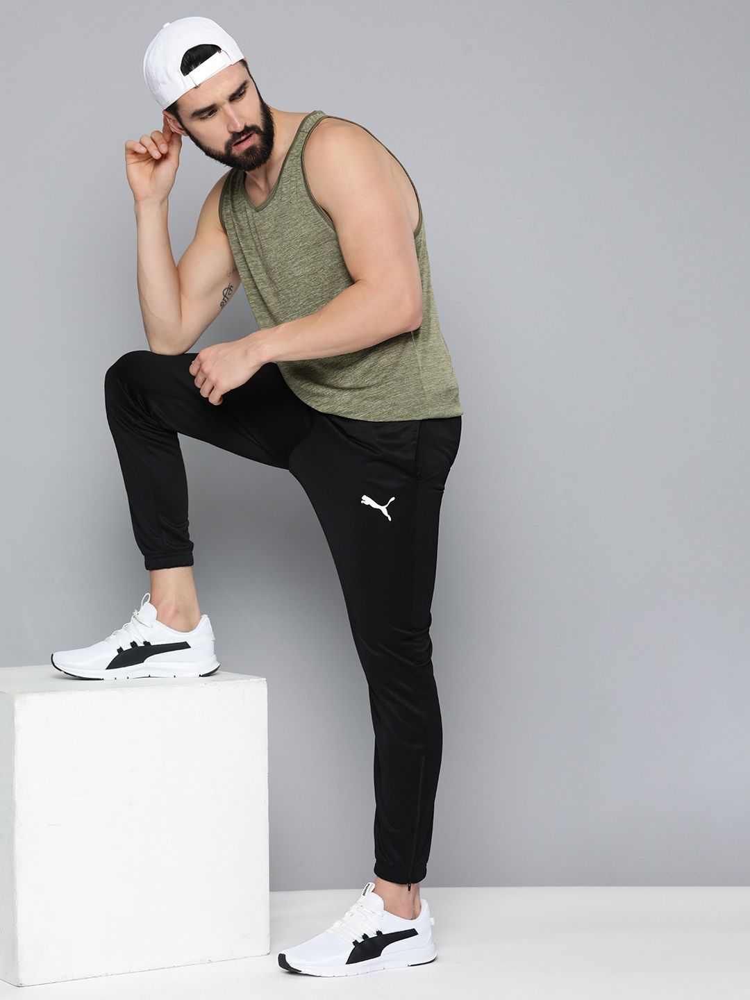  Puma Men Navy Blue DryCELL Team Rise Training Joggers
