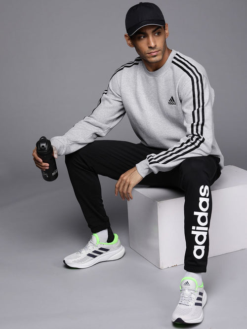  ADIDAS Men Grey Melange FL 3S Sweatshirt