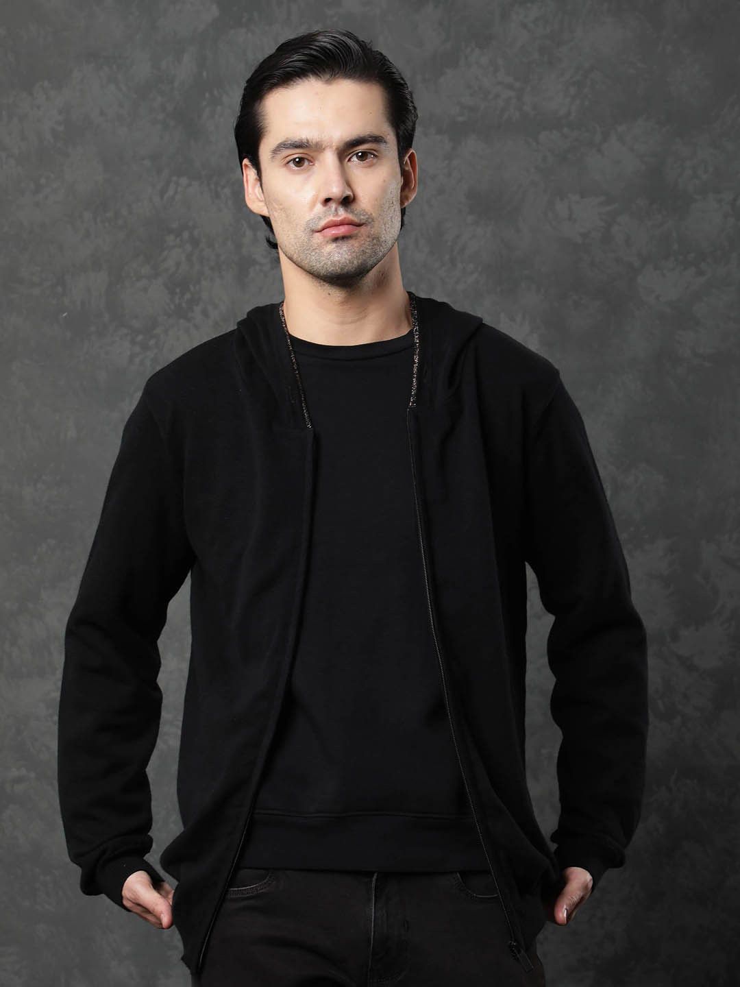  RARE RABBIT Hood Neck Cotton Sweatshirt