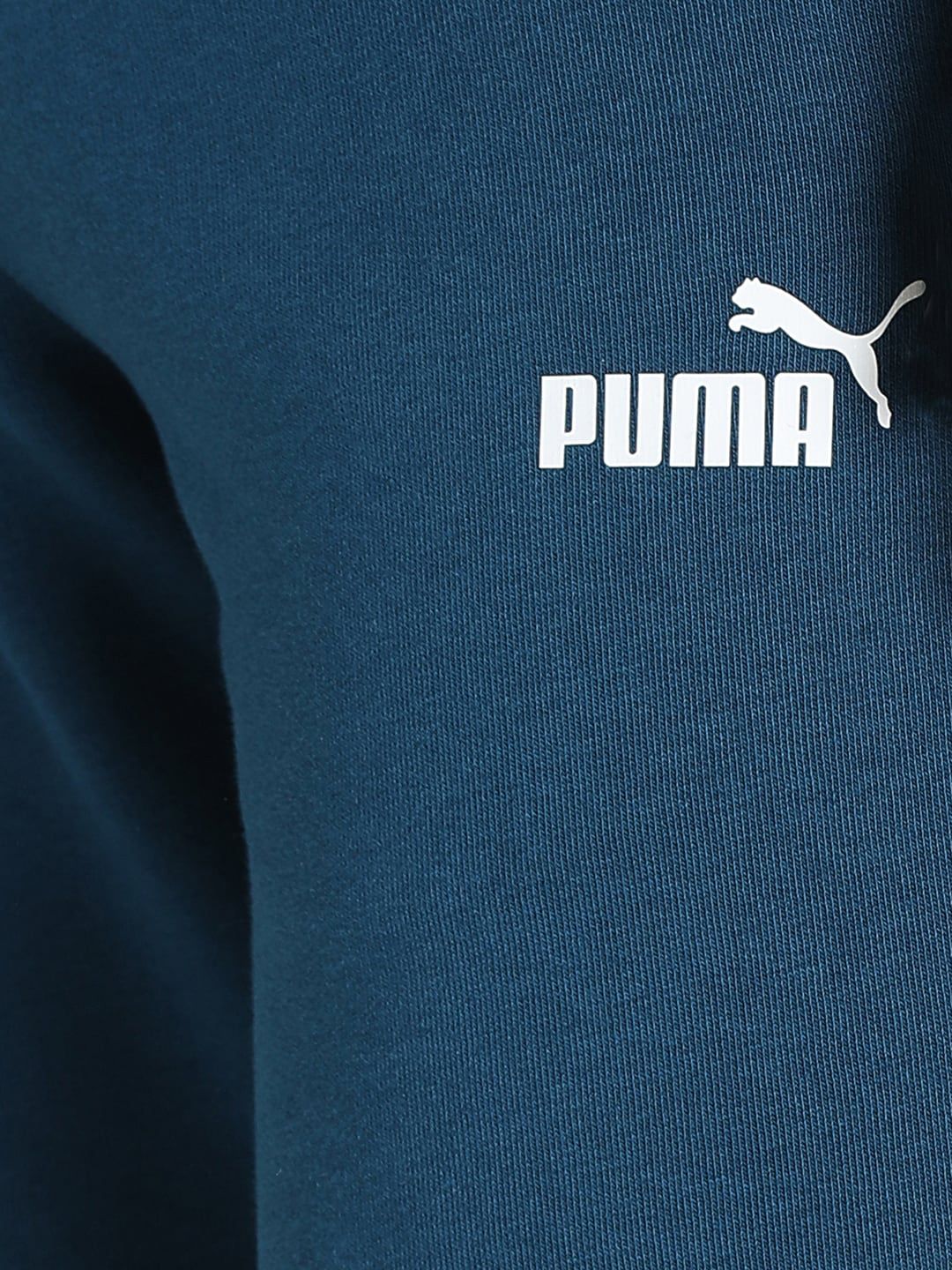  Puma Men Blue Solid Cotton Track Pants