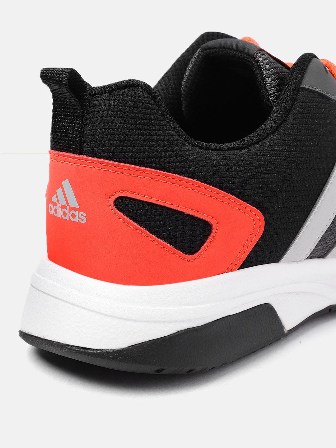  ADIDAS Men Charcoal Grey Woven Design Adiglide Running Shoes