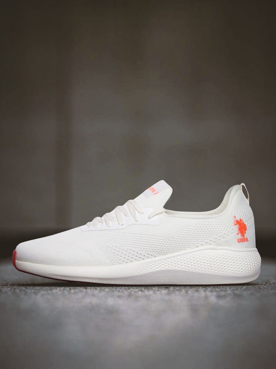  U.S. Polo Assn. Men Off White Textile LEBRON 3.0 Walking Shoes