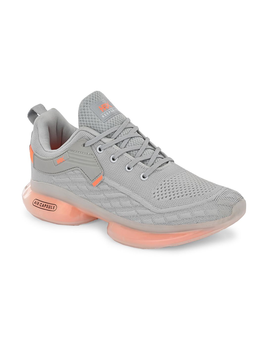  HRX By Hrithik Roshan Men Grey & Orange Mesh Non-Marking Walking Shoes