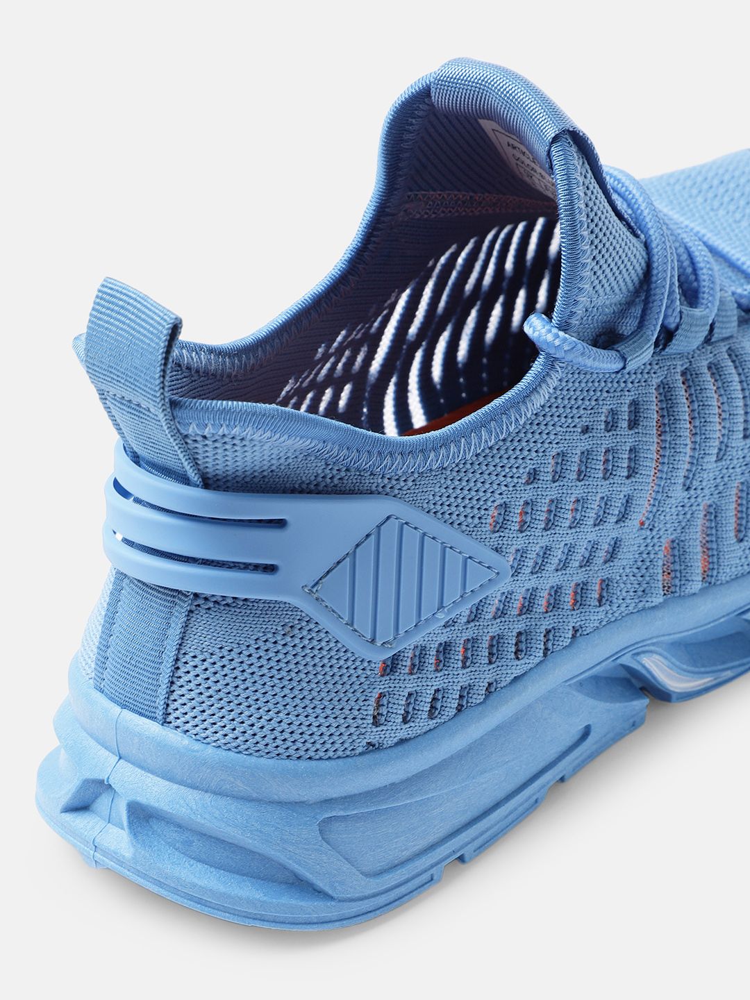  Mast & Harbour Men Blue Textured Running Shoes