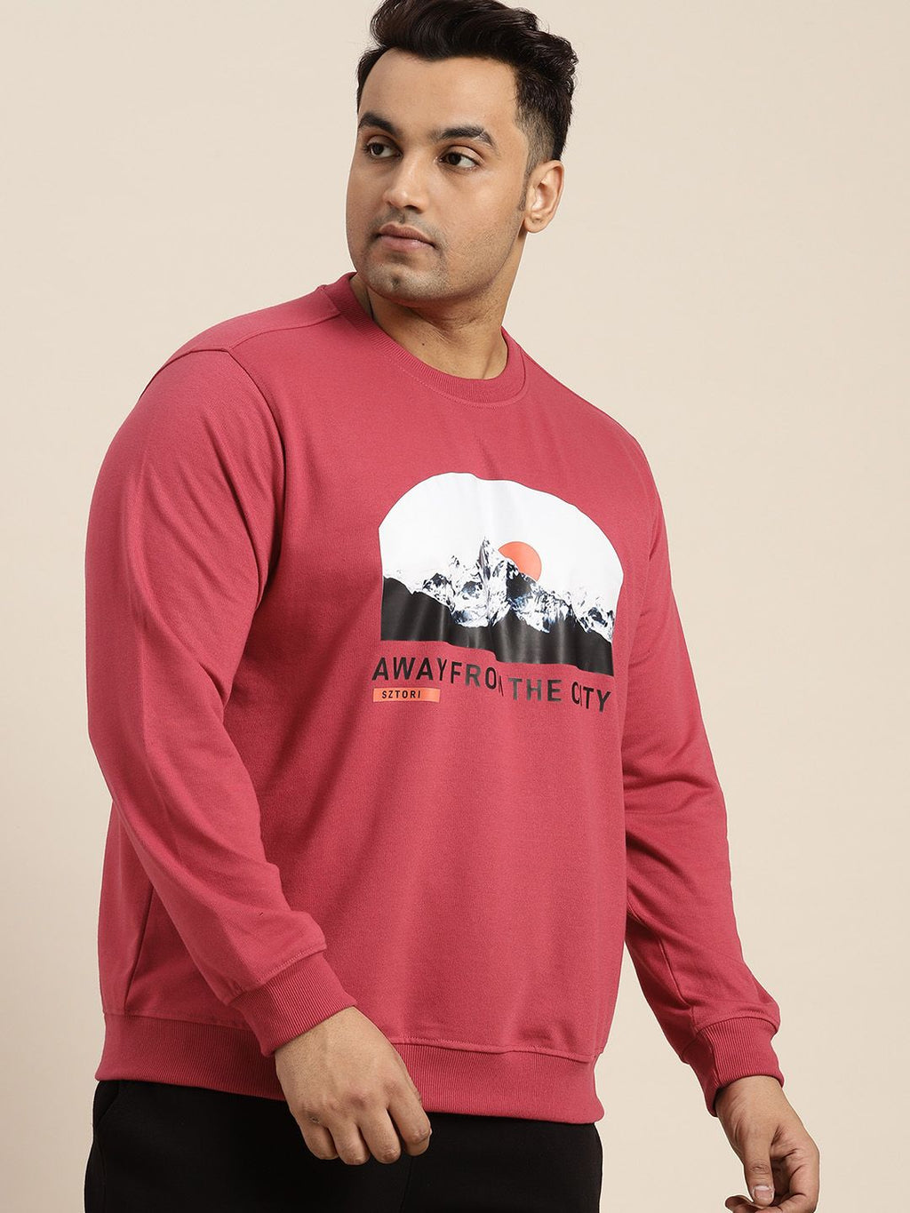  Sztori Men Plus Size Printed Sweatshirt