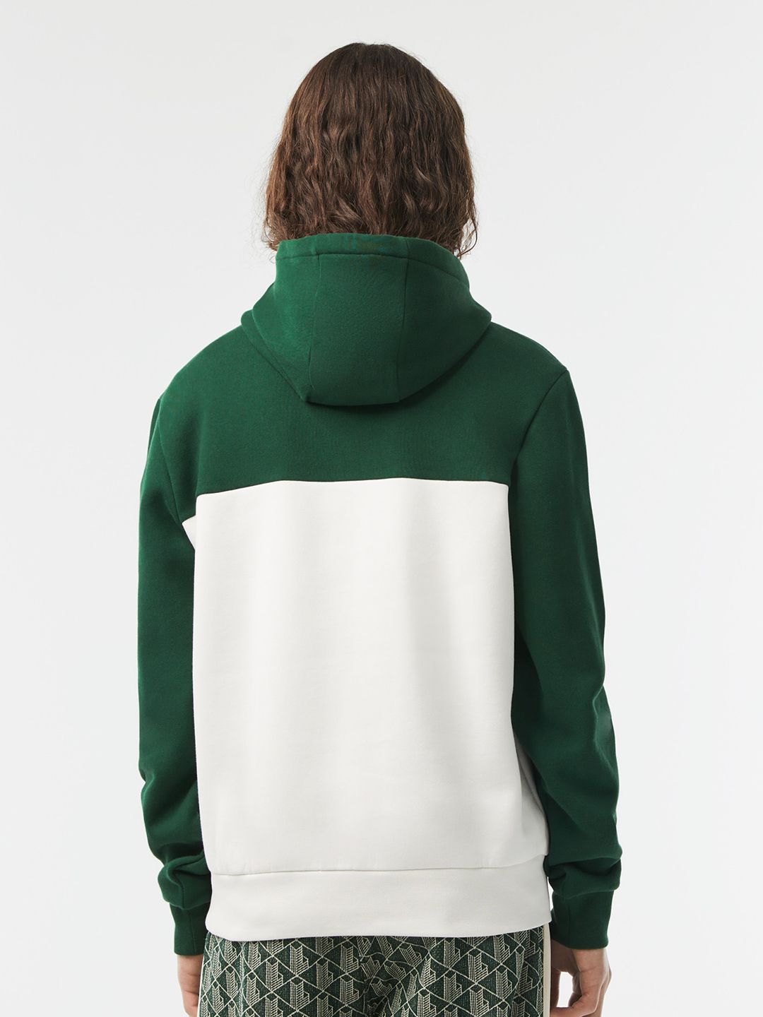  Lacoste Colourblocked Knitted Hooded Pullover Sweatshirt