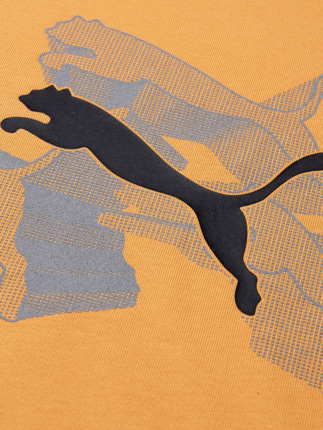  Puma Graphics Reflective Brand Logo Printed Pure Cotton Regular FitT-shirt