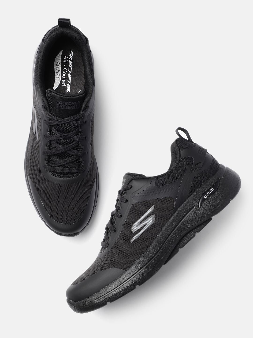  Skechers Men Black GO WALK ARCH FIT - TERRA Walking Shoes