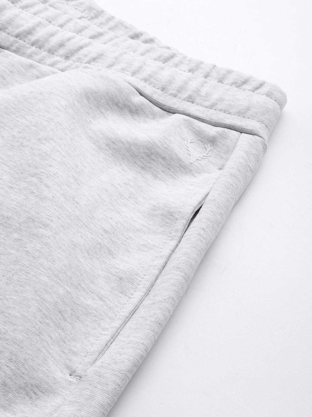  Allen Solly Tribe Men Grey Melange Solid Joggers